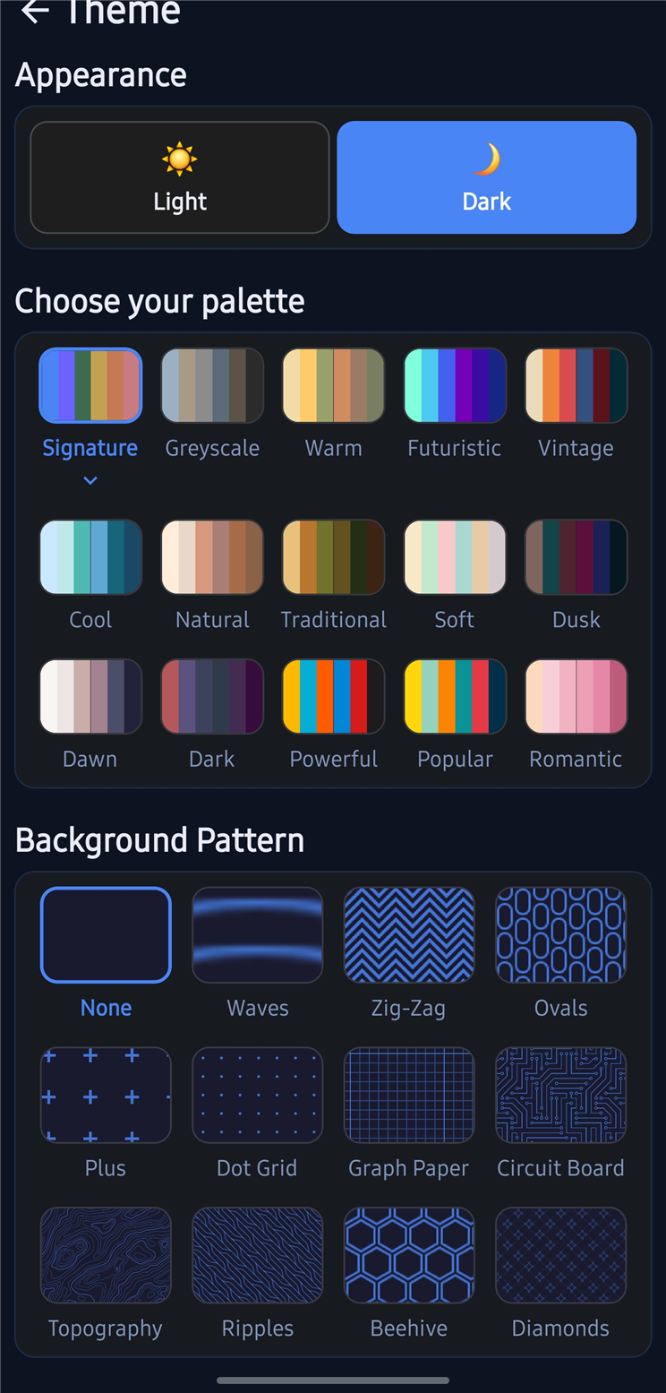 Theme picker